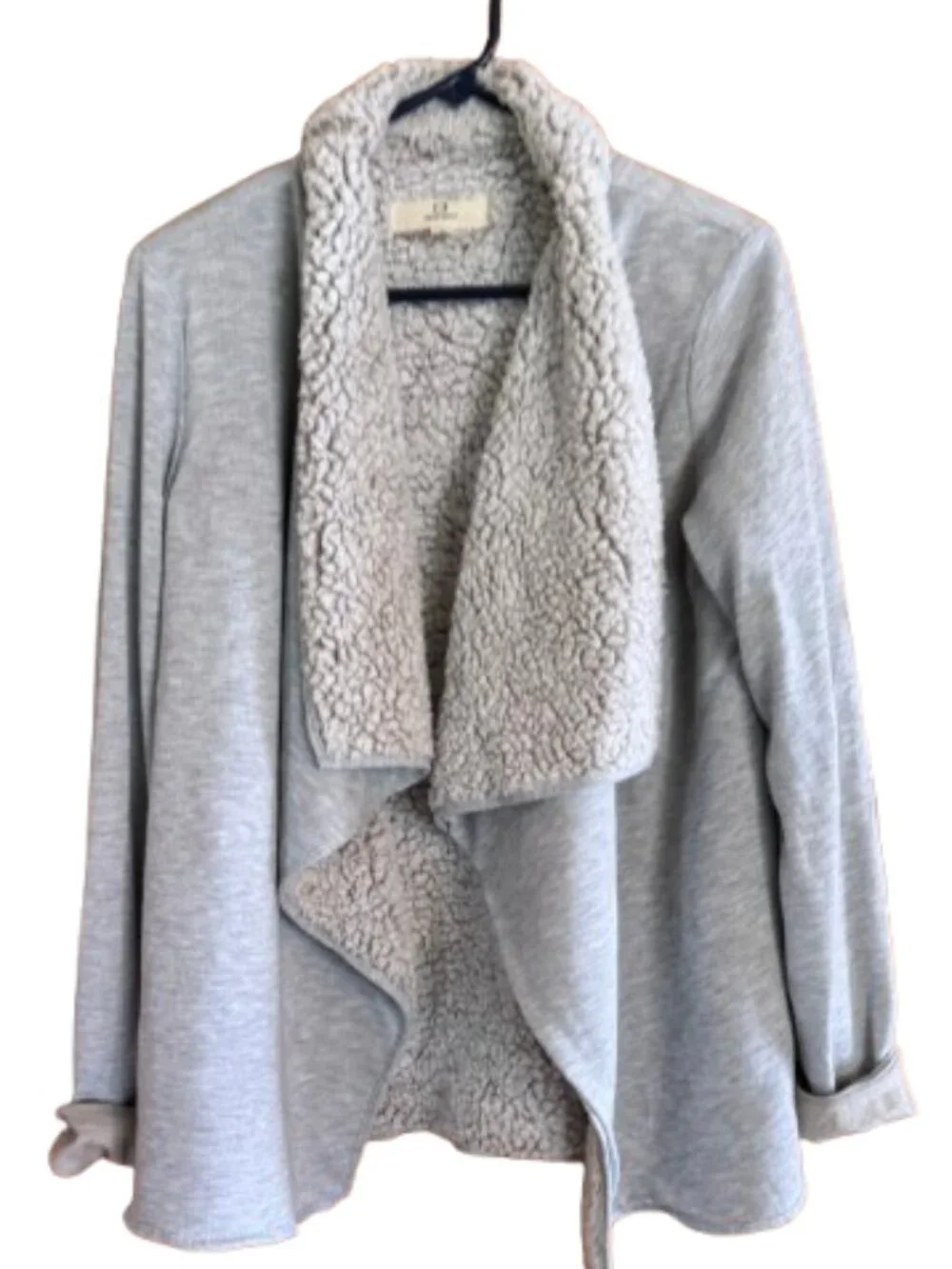 Thread & Supply grey sherpa-lined cardigan, Size Med (J18) NWOT - Picture 2 of 7